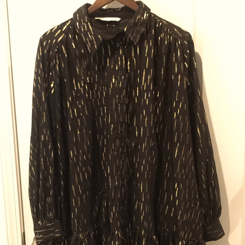 Zara smock dress metallic - Picture 4 of 5